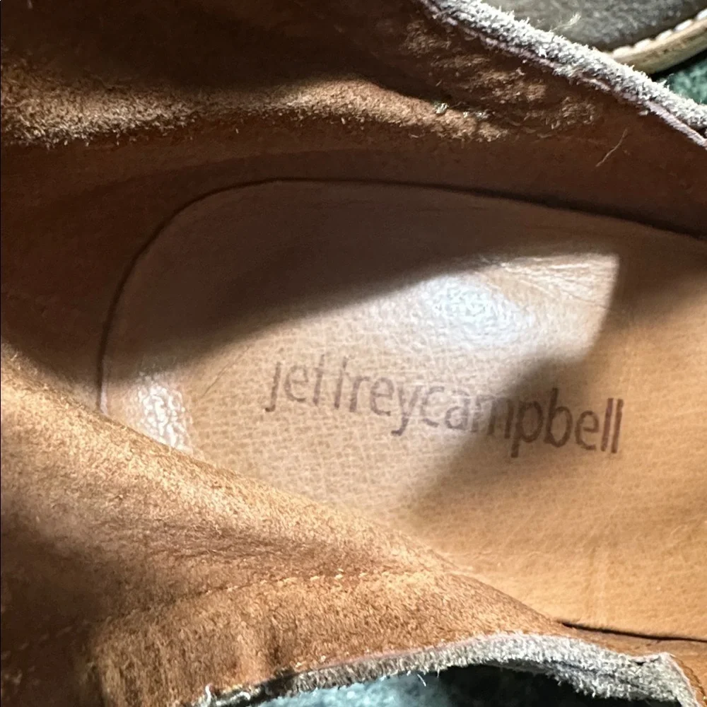 JEFFREY CAMPBELL CROMWELL SLIT TAUPE BOOTIES 7.5